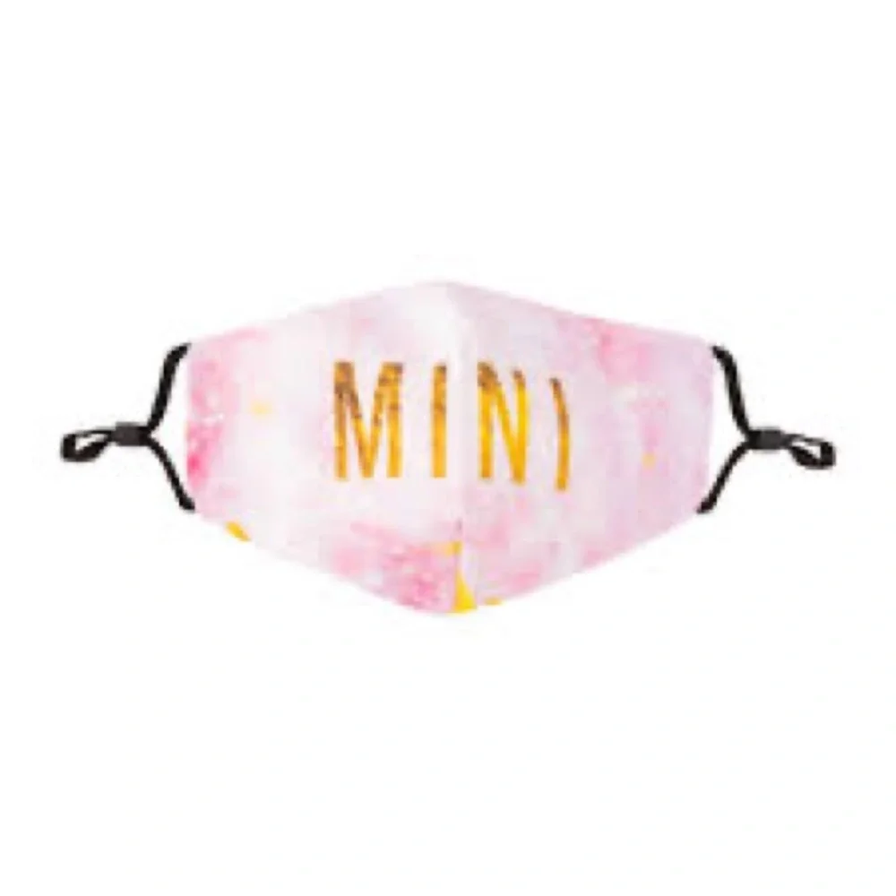 BNWT SEALED Olivia Miller Kids Unisex Face Mask Pink Gold Mini